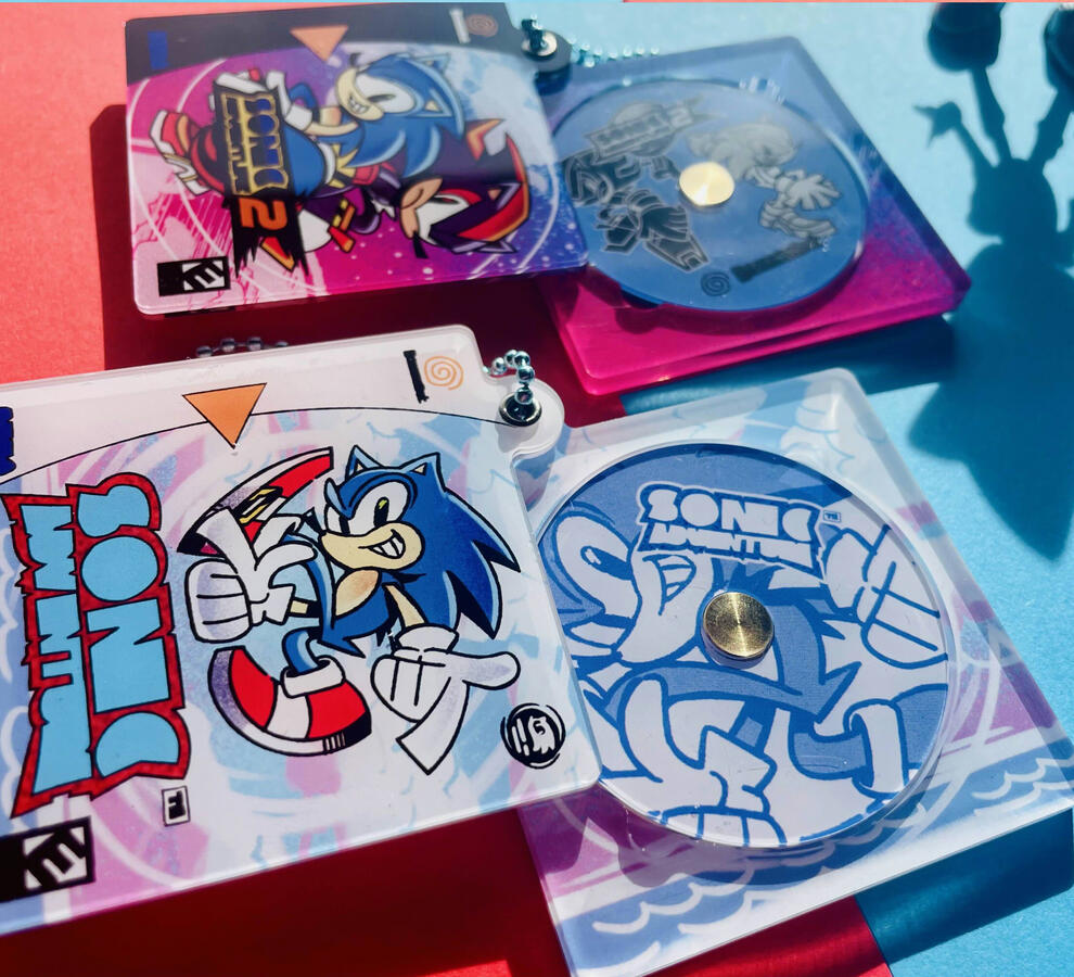 Acrylic CD Case Charms, the CD inside can be taken out!